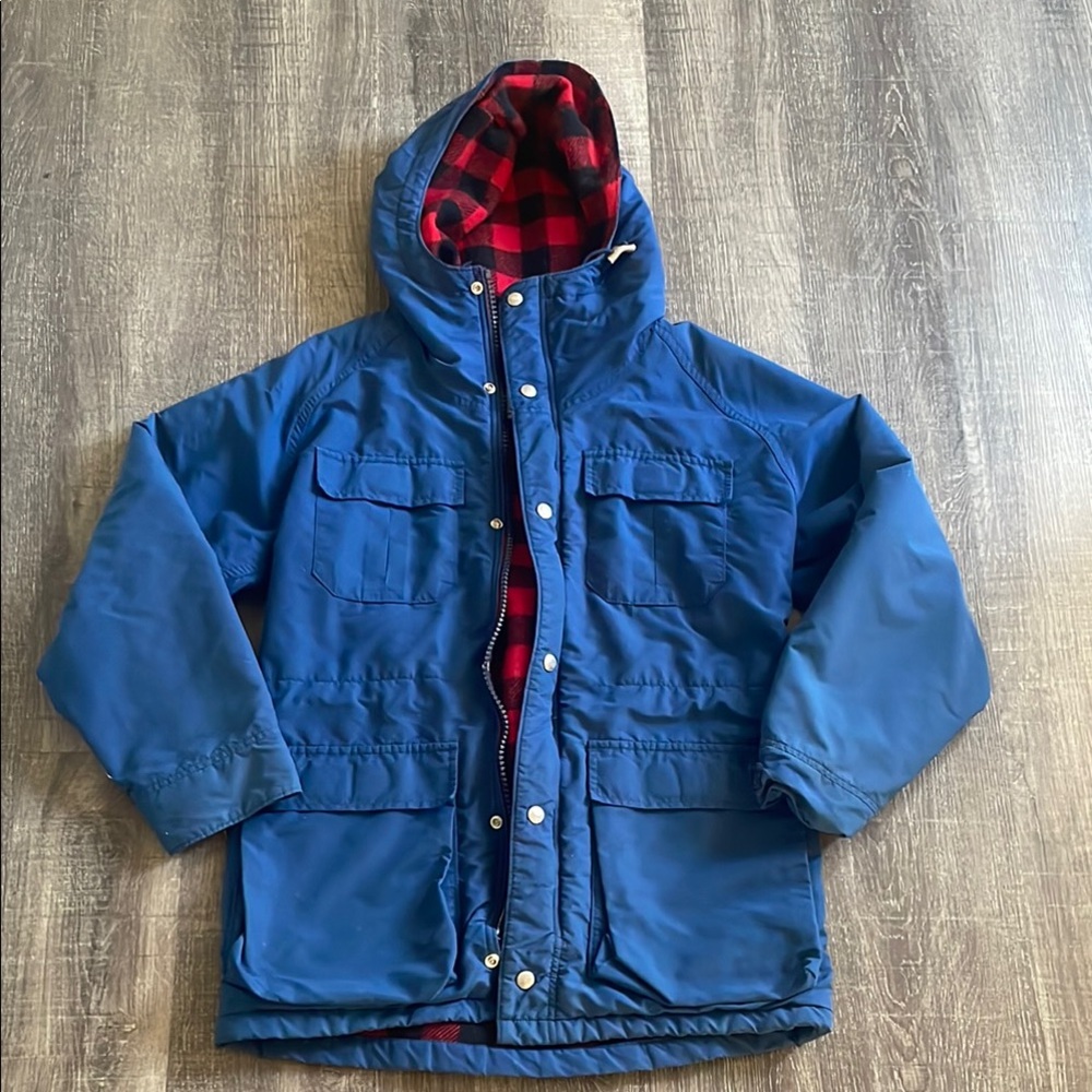 Vtg LL Bean Baxter State Flannel Lined Hooded Parka. Men’s Sz Small